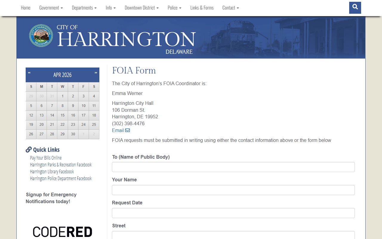 Harrington Recent Bookings Harrington FOIA portal