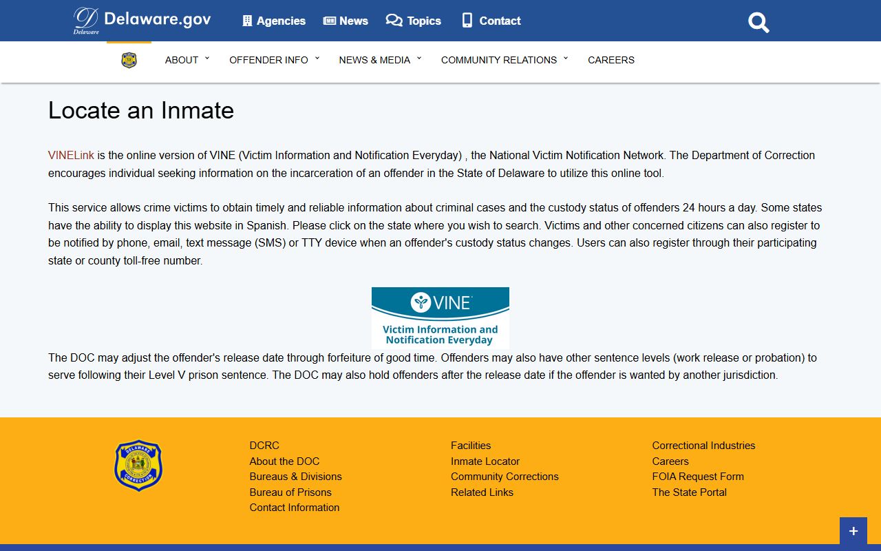 Middletown Recent Bookings DOC inmate locator