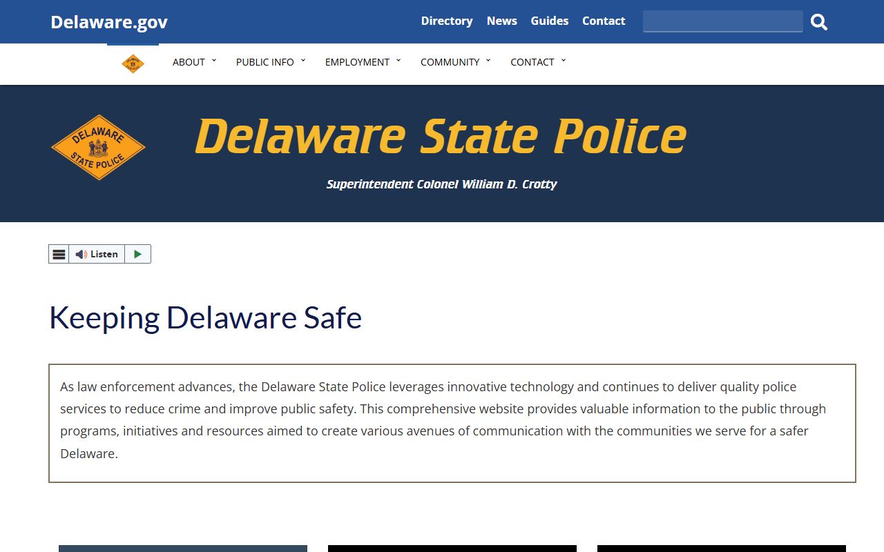 Delaware Recent Bookings public safety portal