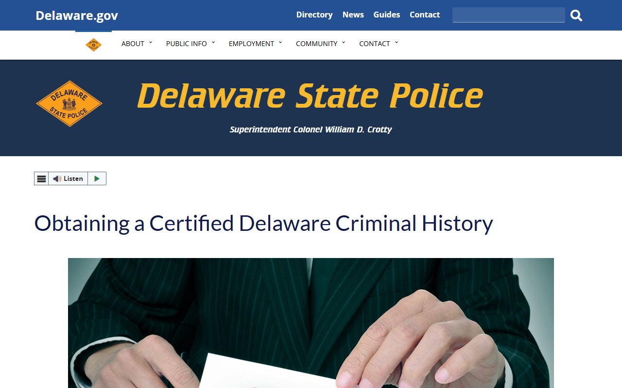 Delaware Recent Bookings SBI background check